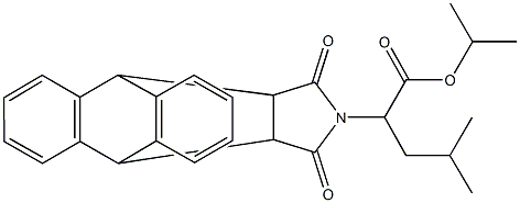 isopropyl 2-(16,18-dioxo-17-azapentacyclo[6.6.5.0~2,7~.0~9,14~.0~15,19~]nonadeca-2,4,6,9,11,13-hexaen-17-yl)-4-methylpentanoate Struktur