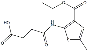 4-{[3-(ethoxycarbonyl)-5-methylthien-2-yl]amino}-4-oxobutanoic acid Struktur