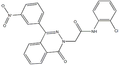 N-(2-chlorophenyl)-2-(4-{3-nitrophenyl}-1-oxo-2(1H)-phthalazinyl)acetamide Struktur