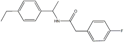 N-[1-(4-ethylphenyl)ethyl]-2-(4-fluorophenyl)acetamide Struktur