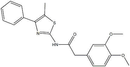 2-(3,4-dimethoxyphenyl)-N-(5-methyl-4-phenyl-1,3-thiazol-2-yl)acetamide Struktur