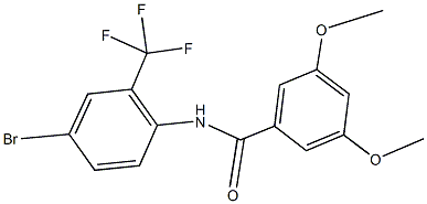 N-[4-bromo-2-(trifluoromethyl)phenyl]-3,5-dimethoxybenzamide Struktur