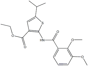 ethyl 2-[(2,3-dimethoxybenzoyl)amino]-5-isopropyl-3-thiophenecarboxylate Struktur