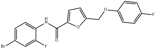 N-(4-bromo-2-fluorophenyl)-5-[(4-fluorophenoxy)methyl]-2-furamide Struktur