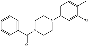 1-benzoyl-4-(3-chloro-4-methylphenyl)piperazine Struktur