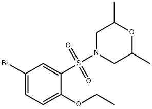 4-[(5-bromo-2-ethoxyphenyl)sulfonyl]-2,6-dimethylmorpholine Struktur