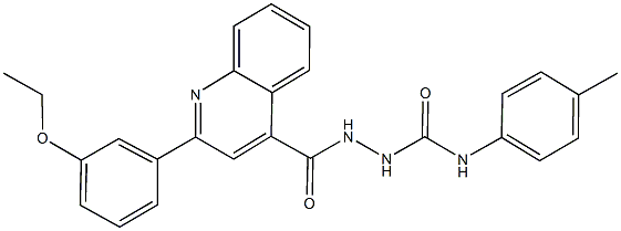 2-{[2-(3-ethoxyphenyl)-4-quinolinyl]carbonyl}-N-(4-methylphenyl)hydrazinecarboxamide Struktur