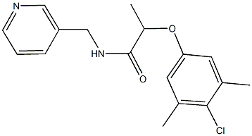 2-(4-chloro-3,5-dimethylphenoxy)-N-(3-pyridinylmethyl)propanamide Struktur