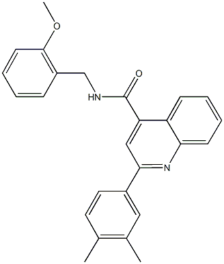 2-(3,4-dimethylphenyl)-N-(2-methoxybenzyl)quinoline-4-carboxamide Struktur