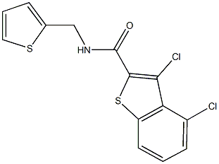 3,4-dichloro-N-(2-thienylmethyl)-1-benzothiophene-2-carboxamide Struktur