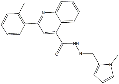 2-(2-methylphenyl)-N'-[(1-methyl-1H-pyrrol-2-yl)methylene]-4-quinolinecarbohydrazide Struktur