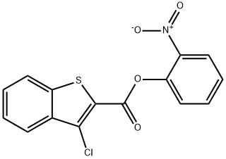 2-nitrophenyl 3-chloro-1-benzothiophene-2-carboxylate Struktur