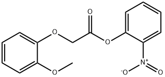 2-nitrophenyl (2-methoxyphenoxy)acetate Struktur