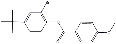 2-bromo-4-tert-butylphenyl 4-methoxybenzoate Struktur