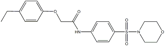 2-(4-ethylphenoxy)-N-[4-(4-morpholinylsulfonyl)phenyl]acetamide Struktur