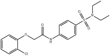 2-(2-chlorophenoxy)-N-{4-[(diethylamino)sulfonyl]phenyl}acetamide Struktur