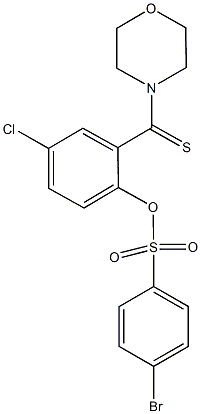 4-chloro-2-(morpholin-4-ylcarbothioyl)phenyl 4-bromobenzenesulfonate Struktur