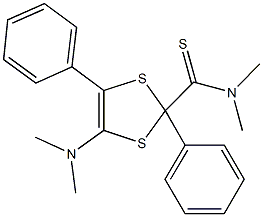 4-(dimethylamino)-N,N-dimethyl-2,5-diphenyl-1,3-dithiole-2-carbothioamide Struktur