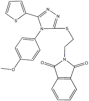 2-(2-{[4-(4-methoxyphenyl)-5-(2-thienyl)-4H-1,2,4-triazol-3-yl]sulfanyl}ethyl)-1H-isoindole-1,3(2H)-dione Struktur