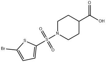 1-[(5-bromo-2-thienyl)sulfonyl]-4-piperidinecarboxylic acid Struktur