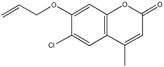 7-(allyloxy)-6-chloro-4-methyl-2H-chromen-2-one Struktur