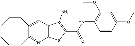 3-amino-N-(2,4-dimethoxyphenyl)-5,6,7,8,9,10-hexahydrocycloocta[b]thieno[3,2-e]pyridine-2-carboxamide Struktur