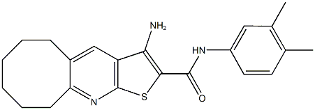 3-amino-N-(3,4-dimethylphenyl)-5,6,7,8,9,10-hexahydrocycloocta[b]thieno[3,2-e]pyridine-2-carboxamide Struktur