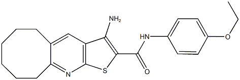 3-amino-N-(4-ethoxyphenyl)-5,6,7,8,9,10-hexahydrocycloocta[b]thieno[3,2-e]pyridine-2-carboxamide Struktur