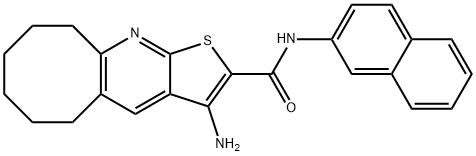 3-amino-N-(2-naphthyl)-5,6,7,8,9,10-hexahydrocycloocta[b]thieno[3,2-e]pyridine-2-carboxamide Struktur