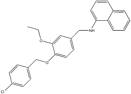 N-{4-[(4-chlorobenzyl)oxy]-3-ethoxybenzyl}-N-(1-naphthyl)amine Struktur