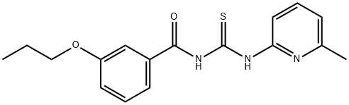 N-(6-methyl-2-pyridinyl)-N'-(3-propoxybenzoyl)thiourea Struktur