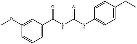 N-(4-ethylphenyl)-N'-(3-methoxybenzoyl)thiourea Struktur