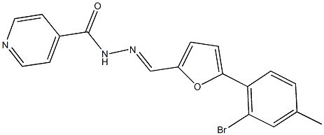 N'-{[5-(2-bromo-4-methylphenyl)-2-furyl]methylene}isonicotinohydrazide Struktur