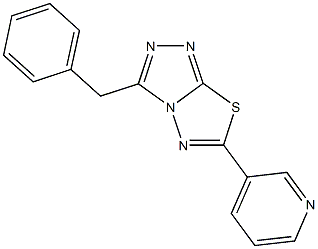 3-benzyl-6-(3-pyridinyl)[1,2,4]triazolo[3,4-b][1,3,4]thiadiazole Struktur