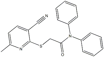 2-[(3-cyano-6-methylpyridin-2-yl)sulfanyl]-N,N-diphenylacetamide Struktur