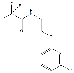 N-[2-(3-chlorophenoxy)ethyl]-2,2,2-trifluoroacetamide Struktur