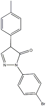 2-(4-bromophenyl)-4-(4-methylphenyl)-2,4-dihydro-3H-pyrazol-3-one Struktur