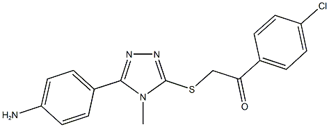 2-{[5-(4-aminophenyl)-4-methyl-4H-1,2,4-triazol-3-yl]sulfanyl}-1-(4-chlorophenyl)ethanone Struktur