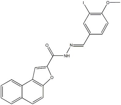 N'-(3-iodo-4-methoxybenzylidene)naphtho[2,1-b]furan-2-carbohydrazide Struktur