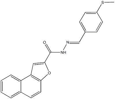 N'-[4-(methylsulfanyl)benzylidene]naphtho[2,1-b]furan-2-carbohydrazide Struktur