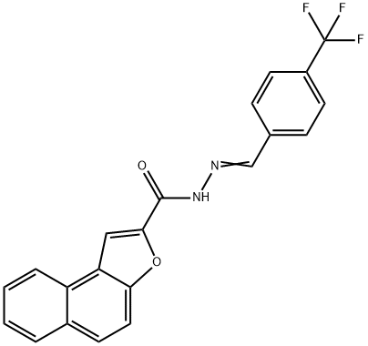 N'-[4-(trifluoromethyl)benzylidene]naphtho[2,1-b]furan-2-carbohydrazide Struktur