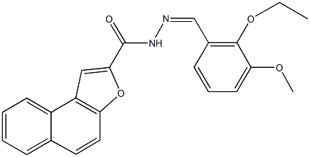 N'-(2-ethoxy-3-methoxybenzylidene)naphtho[2,1-b]furan-2-carbohydrazide Struktur