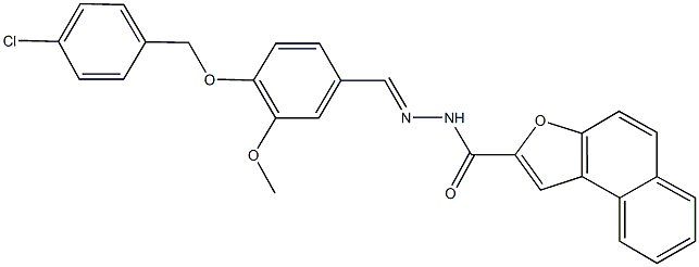 N'-{4-[(4-chlorobenzyl)oxy]-3-methoxybenzylidene}naphtho[2,1-b]furan-2-carbohydrazide Struktur