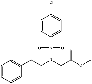 methyl [[(4-chlorophenyl)sulfonyl](2-phenylethyl)amino]acetate Struktur