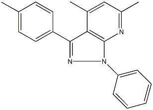 4,6-dimethyl-3-(4-methylphenyl)-1-phenyl-1H-pyrazolo[3,4-b]pyridine Struktur