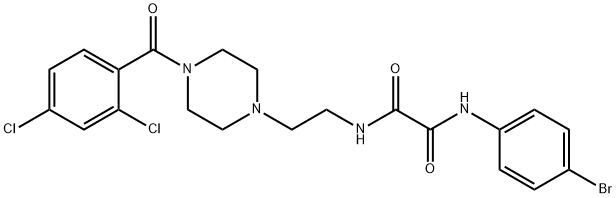 N~1~-(4-bromophenyl)-N~2~-{2-[4-(2,4-dichlorobenzoyl)-1-piperazinyl]ethyl}ethanediamide Struktur