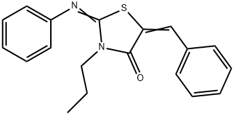 5-benzylidene-2-(phenylimino)-3-propyl-1,3-thiazolidin-4-one Struktur