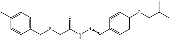 N'-(4-isobutoxybenzylidene)-2-[(4-methylbenzyl)sulfanyl]acetohydrazide Struktur