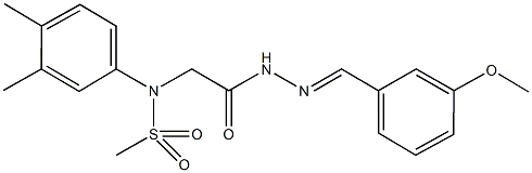 N-(3,4-dimethylphenyl)-N-{2-[2-(3-methoxybenzylidene)hydrazino]-2-oxoethyl}methanesulfonamide Struktur