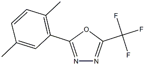 2-(2,5-dimethylphenyl)-5-(trifluoromethyl)-1,3,4-oxadiazole Struktur